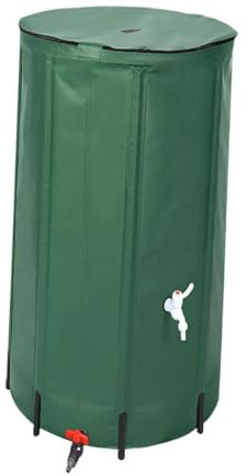 Colcolo Contenitore Pieghevole per La Conservazione dell'Acqua Verde con Barile di Pioggia Serbatoio di Stoccaggio Versatile in PVC Pieghevole per, 100L