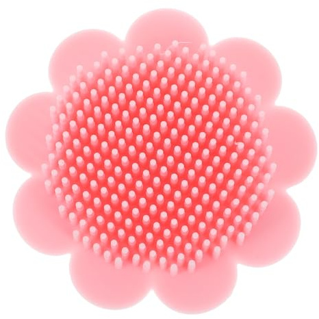 Healeved Cepillo de Champú de Silicona para Bebés 1 Unidad Tamaño Pequeño Masajeador de Cuero Cabelludo para Recién Nacidos Cuidado Infantil Baño y Ducha Rosa