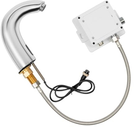 Grifo con sensor de infrarrojos, grifo mezclador automático para fregadero, grifo mezclador automático de inducción, grifo de lavabo de agua fría, sin contacto, para baño, lavabo