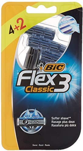 BIC Rasierer Comfort Flex, Kunststoff, Zeitgenössisch, Herren, Männer, die manuelle Rasur bevorzugen, Herren, männlich