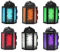 Vela Lanterns Mini kleine 4,5 Zoll große marokkanische Laterne aus Metall, dekorativer Kerzen-Teelichthalter für Tafelaufsätze, Heimdekoration, Hochzeiten, Sortiert, 6er-Set