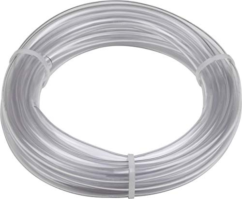 Meister PVC-slang glasklar – 6 m x 10 mm – utan tyginsats – för att transportera luft och vätskor – för tryckfria applikationer/luftslang/akvarieslang/9920380, transparent