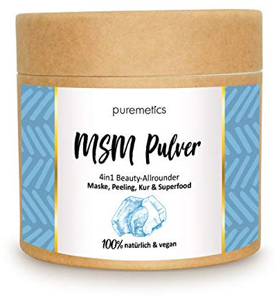 puremetics Zero Waste MSM Pulver (200g) Pflanzliches Schwefelpulver | 100% natürlich, vegan & plastikfrei | Für Haut, Haar, Immunsystem & als Superfood