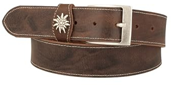 MGM Cintura Tradizionale con Stella Alpina, Marrone, 95 cm Unisex-Adulto