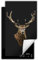 DarHaus Herdabdeckplatte 1 teilig 30x52 cm Küche Herdabdeckung Ceranfeld Herdabdeckplatten Anti Rutsch Matte Aufrollbar, dunkelgrau - Hirsch