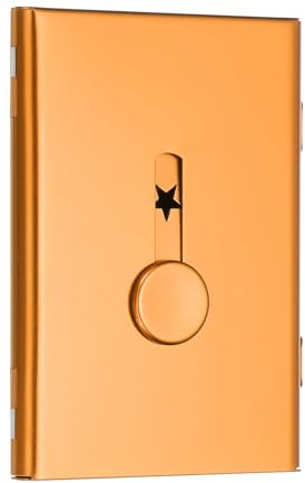 PATIKIL 1 Unidad de Portatarjetas de Visita, Portatarjetas de Memoria USB Portátil, Funda de Tarjetas de Presentación de Aleación con Deslizador, para Reuniones de Negocios, Color Oro