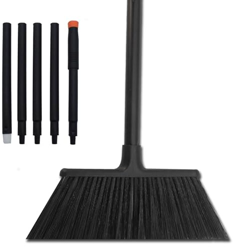 Xifando 137,2 cm Langer Haushaltsbesen mit Eisenstiel – Verstellbarer, robuster Besen für Innen- und Außenreinigung, geeignet für Häuser, Garagen, Küchen, Badezimmer, Einkaufszentren, Büros und Höfe