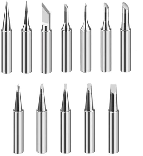 13Pcs Soldering Iron Tips, Soldering Tips 900m Welding Equipment Accessories Replacement Tip Quick DIY Projects and More Soldering Station (12 Different Sizes)