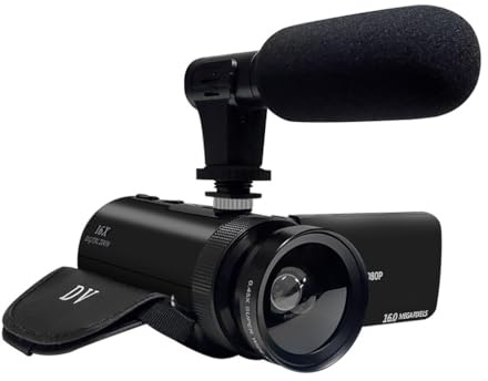 ALCXAZS Videocámara Vlog compacta y Liviana Que capta Contenido Mientras viaja con Facilidad Cámara de Video Digital Profesional ABS 1080P