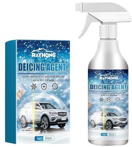 UIUSEA De - Icer for Car Windshield Defroster, Snow Melting Defrost Liquid for Car Window Cleaner, Instantly Melts Ice & Winter Frost for Car Windshields, Windows, Mirrors, Key Locks, & Latches (1)