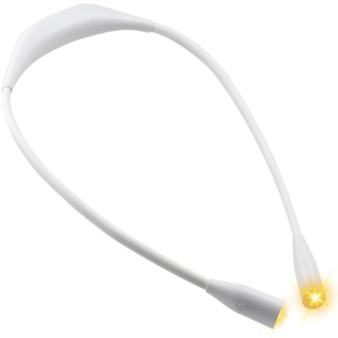 Lampe de Lecture LED Rechargeable par USB Lumi Crealis pour le Cou, 3 Températures de Couleur et 9 Niveaux de Luminosité, Lampe Flexibles de Cou pour Tricot,Couture, Crochet et Lecture de Nuit