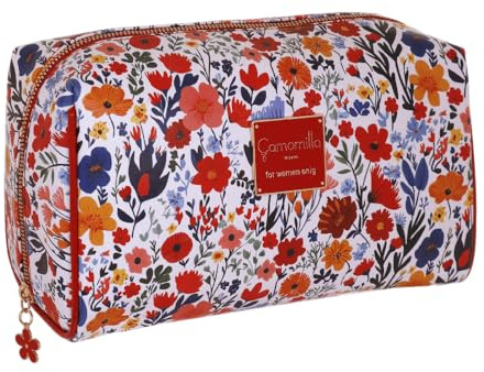 Camomilla Milano Necessaire Donna, Similpelle, Collezione Sweet Bloom, Misura L, Colore Rosso