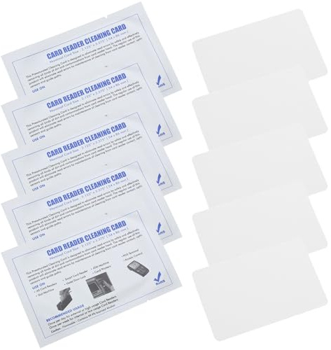 Toyvian Tarjetas de Limpieza de PVC Portátiles 15 Unidades para Lectores de Tarjetas Pos y ATM para Entornos Comerciales y Múltiples Escenarios