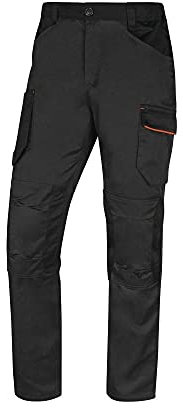 DELTAPLUS Pantalón de trabajo elástico Mach 2 M2PA3STR, 260 g/m², gris-naranja, XXL