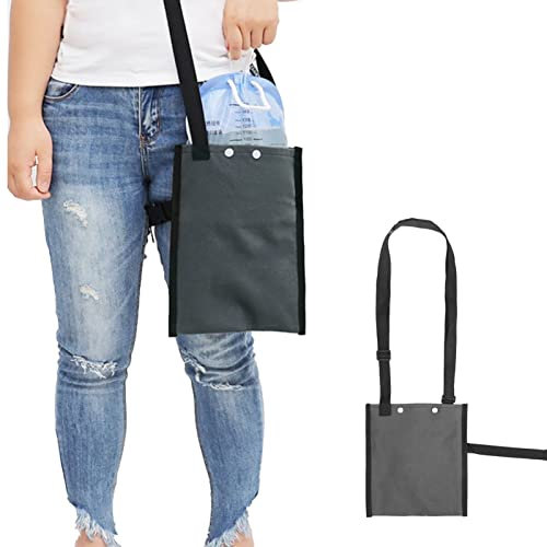 Urin-Drainage-Beutelhalter mit Verstellbarem Riemen, Urin-Drainage-Beutelhalter, Drainage-Stoma-Umhängetasche, Urinbeutel-Abdeckung, Kathetertaschen, Umhängetasche für Reisen, Bett (Grau)
