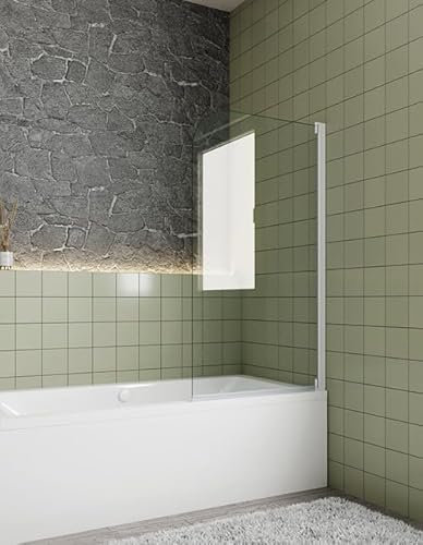 Aica Sanitär Badewanne Drehen Duschwand Badewannenaufsatz 180 Grad,80cm