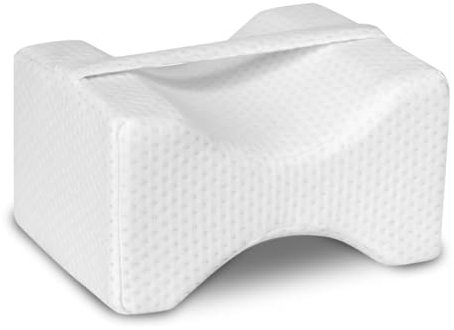 WAVATA Kniekissen für Seitenschläfer, Ergonomisches Orthopädisches Kniekissen zum Schlafen, Abnehmbar Beinkissen für Seitenschläfer, Memory-Schaum Beinkissen, für Stützt Beine, Knie, Hüfte Rücken