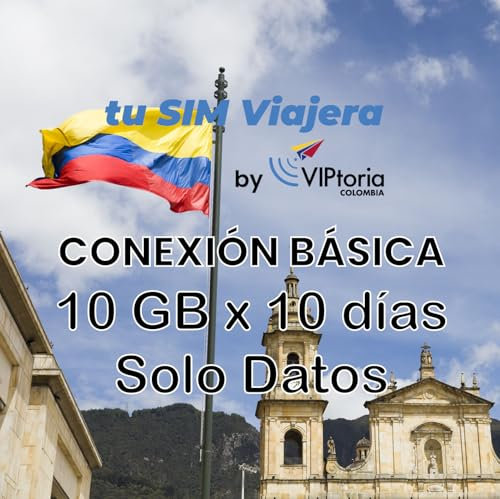 tusimviajera.com - SIM Física Local Colombia - 10 GB x 10 días - Solo Datos