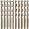 sourcing map 10pcs M35 Cobalt Twist Drill Bit 6.8mm(17/64) Dia High-Speed Steel Metric Drill Bit with Titanium Coating For Drilling Hard Metals, Stainless Steel, Alloy Steel, Cast Iron