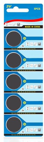 5PCS CR1620 Button Cell Battery for 3V Lithium Key Fob Key Scale Wearable and Medical Devices