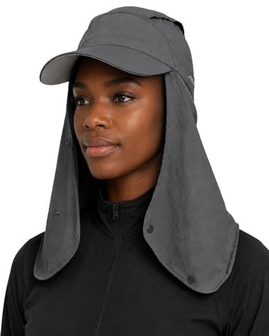 Zylioo 2XL XL XL L solhatt med nackskydd, stor baseballkeps UPF 50+ solskydd, snabbtorkande lätt sommarhatt