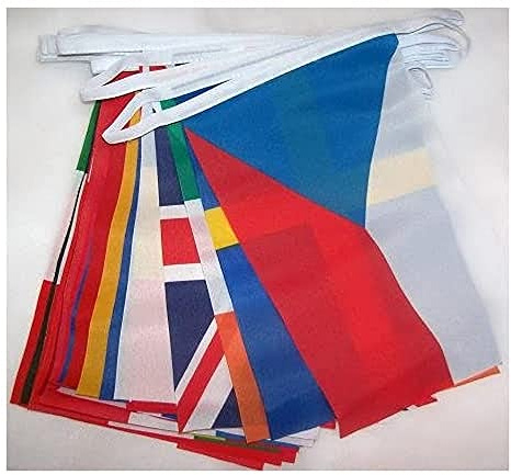 AZ FLAG Festone 28 Stati membri dell'Unione europea 6 m 28 bandiere