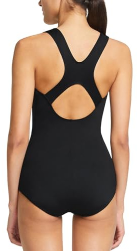 baleaf Women's One Piece Bathing Suit Conservative Athletic Racerback One Piece Training Swimsuit Swimwear Black 36/Medium