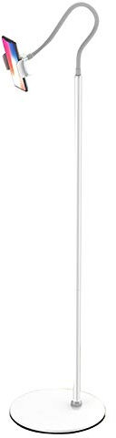 Generic Tablet-Halter Höhenverstellbar, 360 ° Rotations-Clip-Tablet-Ständer für Telefone, Phablets, E-Reader und Spielgeräte, Halter Flexibler Schwanenhals-Armständer Solide Metallbasis