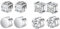 Landrain 4 Paare Magnet Ohrringe Herren, Magnetic Earrings for Men, 6MM Magnetisch Damen Ohrringe