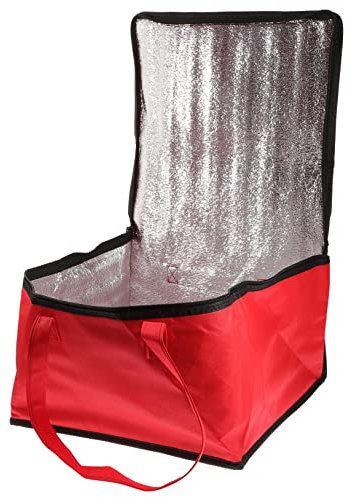 OUNONA 1stück Isolierte Take-Out Tasche Für Pizza Und Bento Multifunktionale Wärmehalte-Tasche Für Reisen Schule Picknick Und Camping Robuste Wasserabweisende Kühltasche