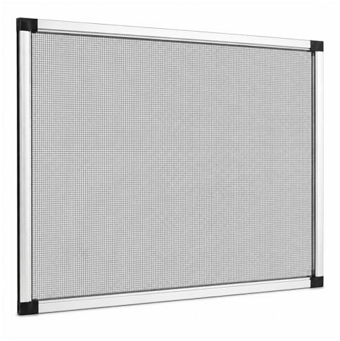 TIENDA EURASIA – Mosquitera Extensible para Ventanas | Bordes de Sellado Felpudos | Marco de Aluminio | Color Blanco | Malla de Fibra de Vidrio (70-132 cm)