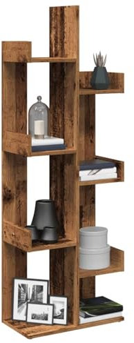Gecheer Scaffale per Libri, libreria Moderna con 8 Ripiani spaziosi, in truciolato Resistente, Mobile Funzionale per organizzare Libri, riviste, Dvd e Oggetti Decorativi in Soggiorno o Camera