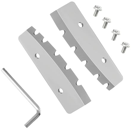 Ice Auger Blades 8 Inch 28340 Replacement- Fits Ice Auger Drill and Cutting Edge Blades for Winter Ice Fishing, Compatible with Eskimo, Ion, Strikemaster, with Bolts and L-Shaped Wrench（1Pair ）