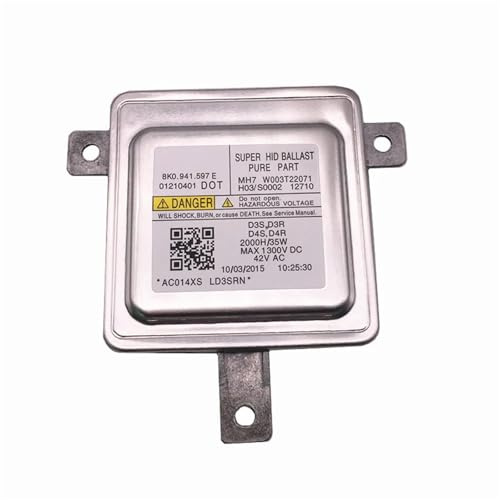 Xenon Balastro Centralita Hid 8K0941597E W003T22071 Faro de xenón HID D3S D3R D4S D4R lastre Uso Apto para Audi A1 A3 A4 A5 A6 A7 A8 Q3 Q5 Q7 V/W CC Accesorio Coche(White)