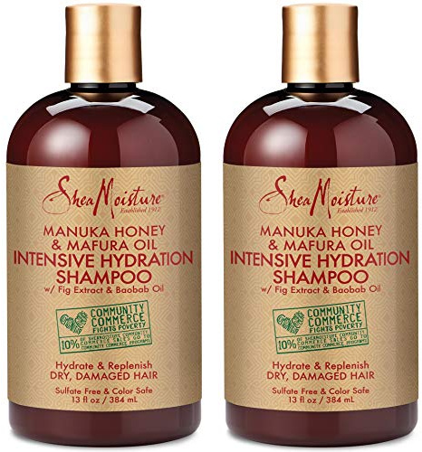 Manuka Honey and Mafura Oil Intensive Hydration Shampoo by Shea Moisture for Unisex - 13 oz Shampoo- Pack of 2