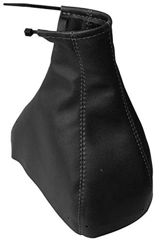 AERZETIX - Soufflet de levier de vitesse en simili cuir avec couture/surpiqûres couleurs variables (noir avec surpiqûres noires)