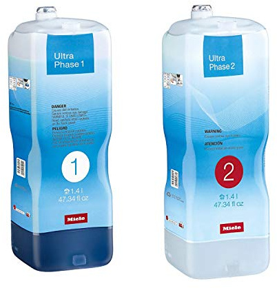 Miele UltraPhase 1 & 2, 2-Component Detergent for Whites/Colors Aqua Fragrance (2, UltraPhase 1 & 2)