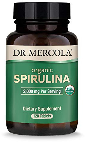 Dr. Mercola Organic Spirulina - 2,000 mg - USDA Organic - Supports Normal Detoxification & Immune Health - Whole Food Superfood - Non-GMO, Gluten-Free & Soy-Free - 120 Tablets