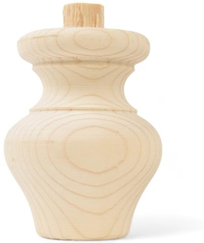 Holzando Holzfüße für Möbel aus Fichte ø85 - naturbelassenes Holz - ideal für Restauration & Reparatur - Möbelfüße Holz in Verschiedene Größen & Materialien erhältlich