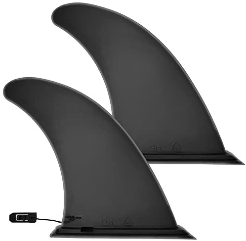 Anfyko 9 Paddle Board Fin Repalcement Universal, Nylon Fiberglass Reinforced, No-Tool Installation, Single Center Fin for Most Inflatable SUPs, Surfboard, Stand-up Paddleboard, Longboard (2PCS)