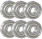 6 Pezzi Cuscinetto 608 ZZ, 8mm x 22mm x 7mm Cuscinetto a Sfere, Cuscinetti Sfera Skate Spinner, Metallo Mini Cuscinetti, per Pattino Longboard Rullo Tavole da Skate