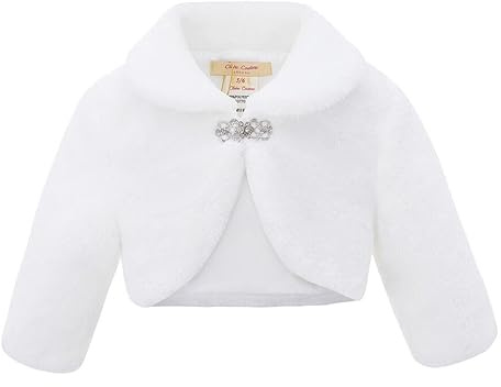 Mini Mart Online Limited Boléro pour Filles Demoiselle d'honneur, Shrug, Tippet pour Enfants., 11-12 ans