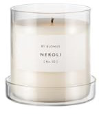 blomus Duftkerze -VALOA- | Farbe Lily White | Duft Neroli No. 02 | Windlicht aus Glas | Größe S, Ø 7,5 x 7,5H cm | Kerze aus Sojawachs | Nachfüllbar