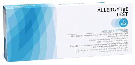 Allergie Heimtest 1 Stück I IgE Test für zuhause I Früherkennung von Nahrungsmittelallergien I Antikörpertest zur Erkennung von Unverträglichkeiten I Vermeidung unnötiger Diäten
