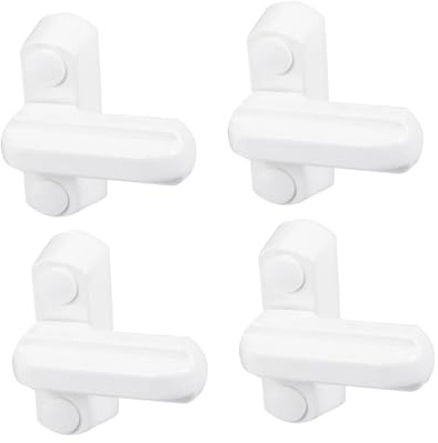 Angoily Lot De 4 Serrures De Sécurité Pour Fenêtres Coulissantes En Alliage De Zinc En Forme De T