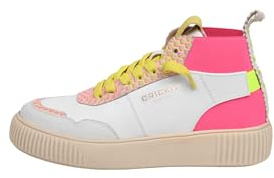 CRICKIT Zapatillas para mujer con fácil acceso y plantilla extraíble de piel suave, rosa y blanco, 41 EU