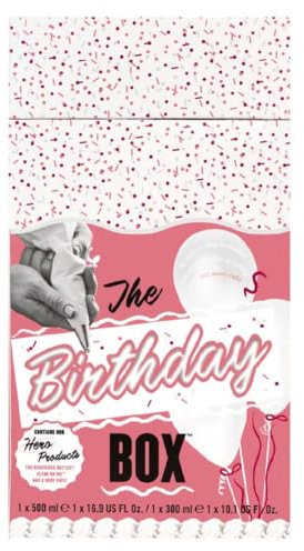 NEW Soap Glory Birthday Box 3 Piece Gift Set, Original Pink Scent, with Shower Gel, Body Butter and Shower Puff