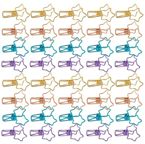 40 clips de metal de cola larga coloridos, organizador de documentos de papel resistente para fotos, archivos, notas, clips de documentos resistentes