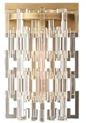 SXSHEYS Lámpara de araña, Redonda, Rectangular, Serie Americana, LED, Colgante, luminaria de suspensión, Lustre para Sala de Estar (lámpara de Pared B, Negra)