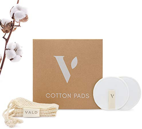 Sommer SALE - VALD® Abschminkpads waschbar | 12 Wattepads wiederverwendbar zum Abschminken als Make up Entferner und wiederverwendbare Wattepads | waschbare Abschminkpads